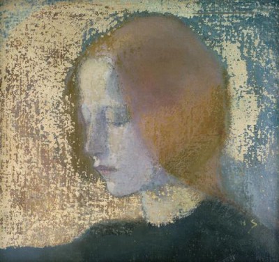 Репродукция картины Шерфбек Хелена на холсте - Selfportrait
