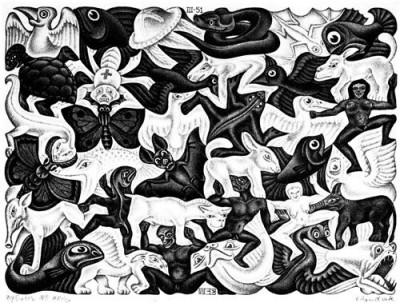 Репродукция картины Эшер Мауриц Корнелис на холсте - Mosaic I  				 - Мозаика I
