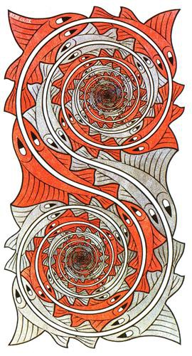 Репродукция картины Эшер Мауриц Корнелис на холсте - whirlpools  				 - Водовороты