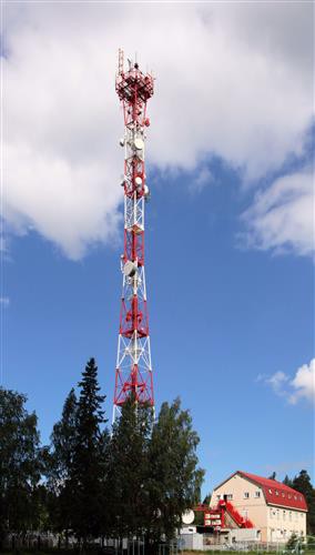 Постер Архитектура на холсте - Tower of cellular communication  				 - Вышка сотовой связи