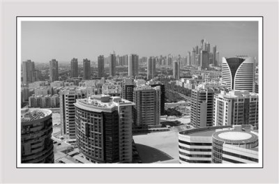 Постер Архитектура на холсте - Panorama Dubai  				 - Панорама Дубаи