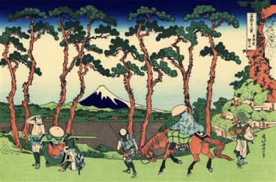 Постер Гравюры на холсте - Hodogaya on the Tokaido  				 - Ходогая на Токайдо