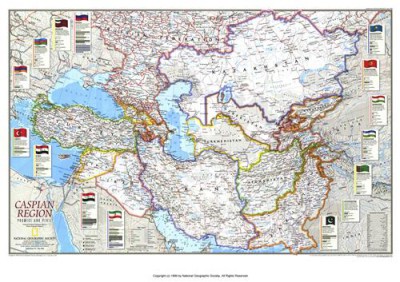 Постер Карты на холсте - NG_Caspian_Region_1999  				 - Касспийский Регион
