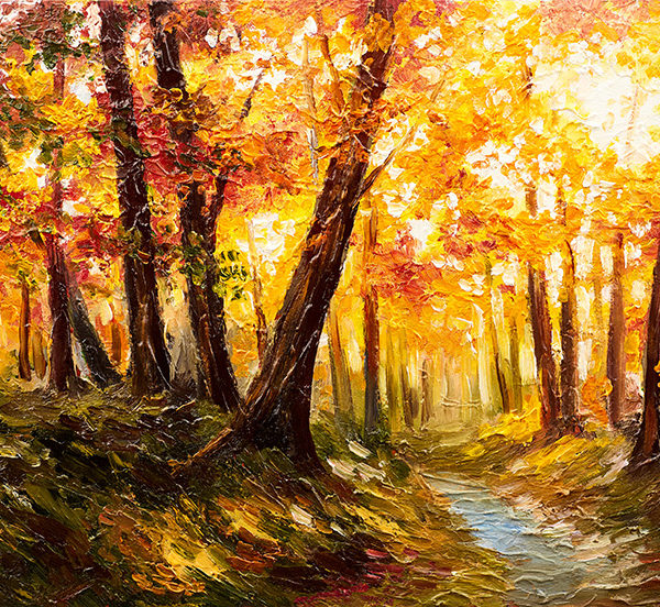 Осенний лес у реки